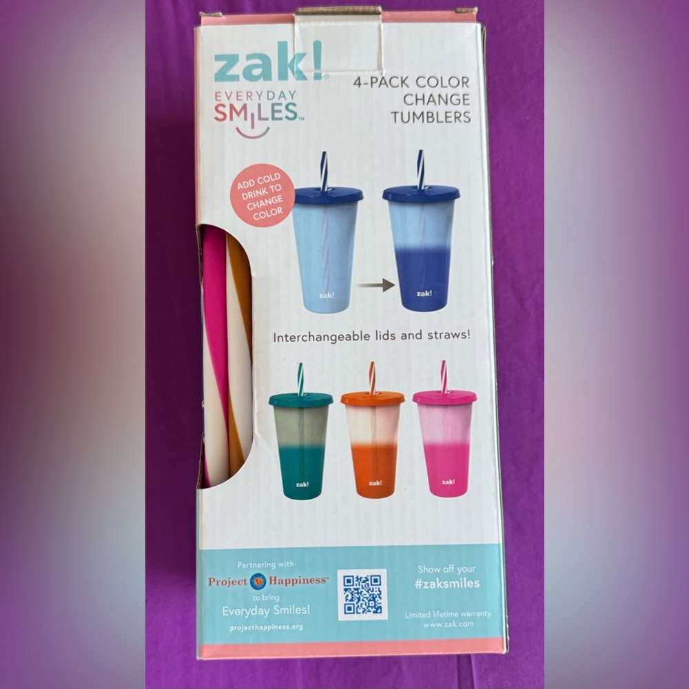 4 pack color change tumblers